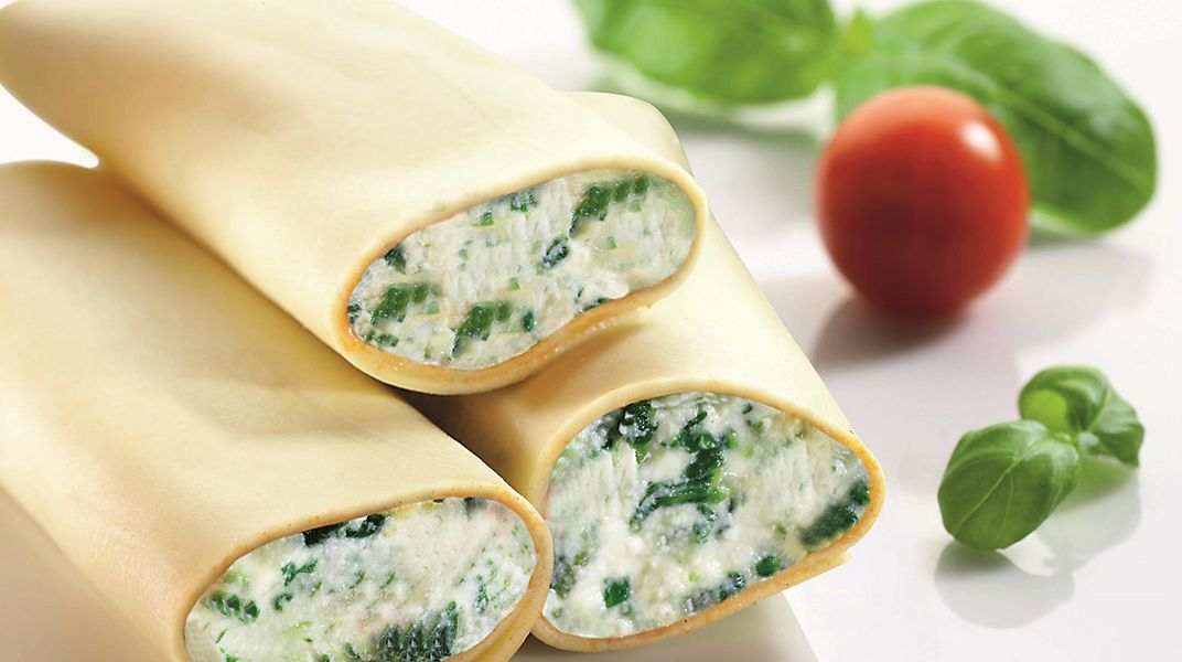 Vegetarische Cannellonie mit Ricotta- Spinatfüllung