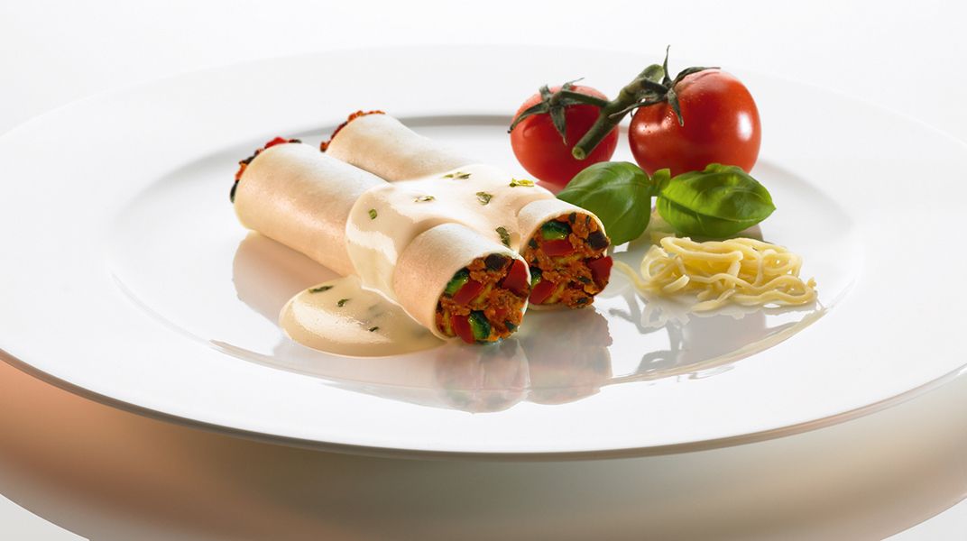 Vegane Cannelloni mit Ratatouille Füllung